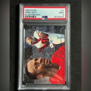 1995 Flair Preview Jerry Rice Psa 9 Mint San Francisco 49ers HOF